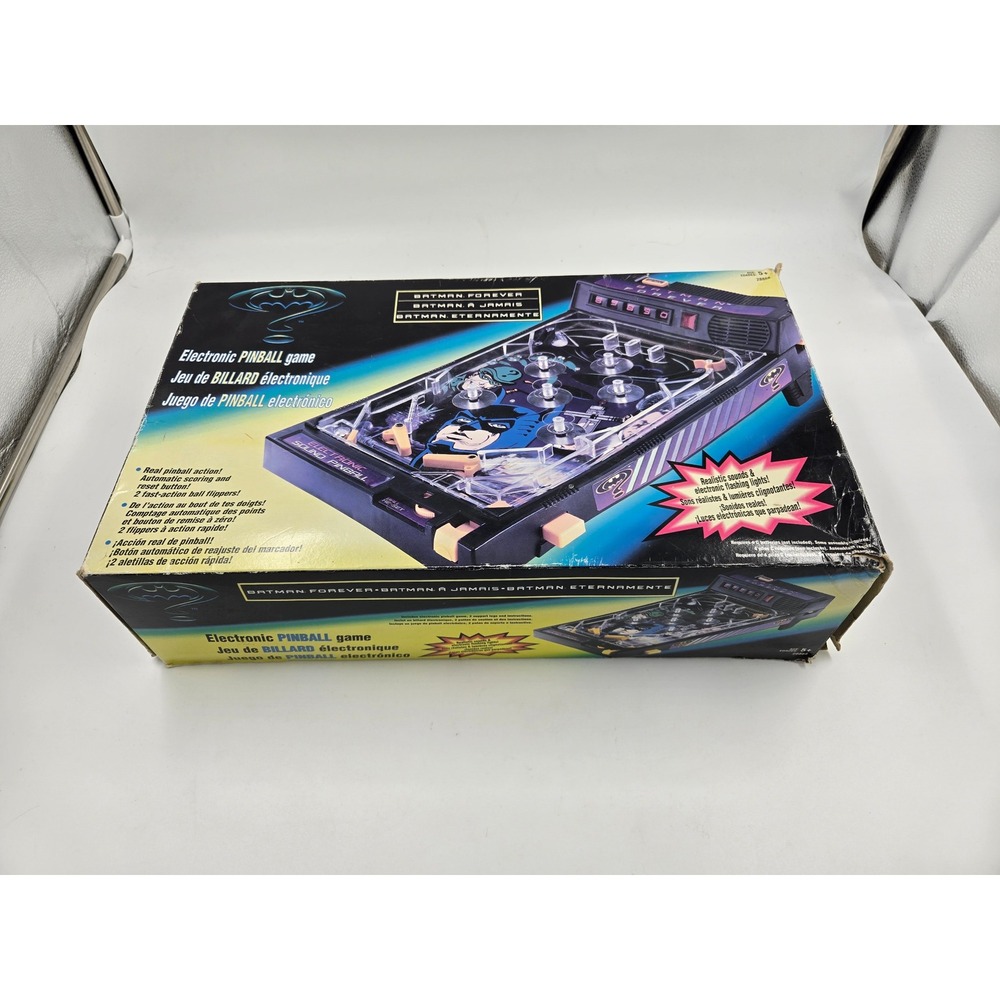 Vintage 1995 Batman Forever Electronic Pinball Game Kenner - In Box - Tested